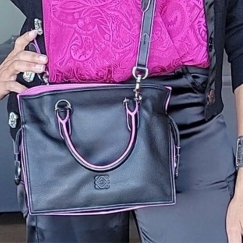 Loewe Flamenco Black and Pink Mini Bag - Picture 6 of 11